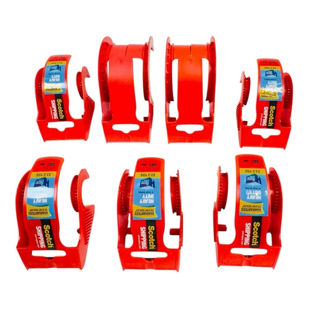 Lot Of 7‎ Empty Scotch Shipping Packaging Tape